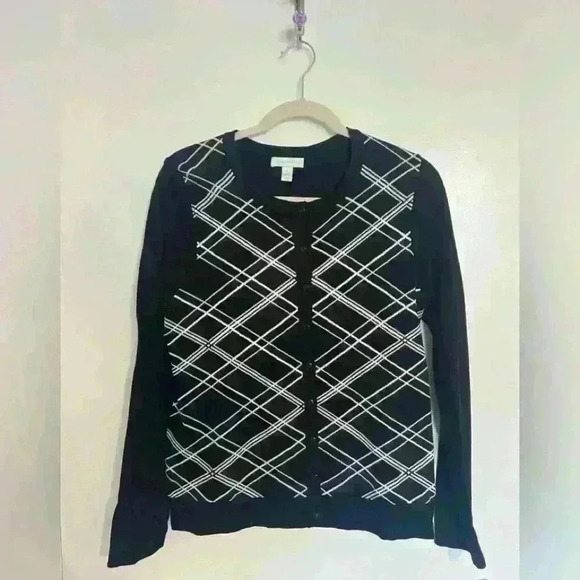 Black Button Down Sweater - Picture 1 of 3